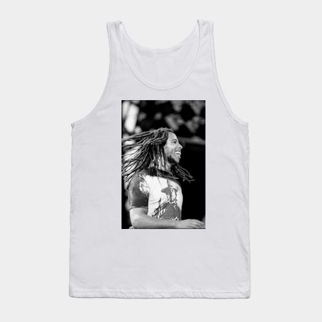 Ziggy Marley BW Photograph Tank Top by Concert Photos